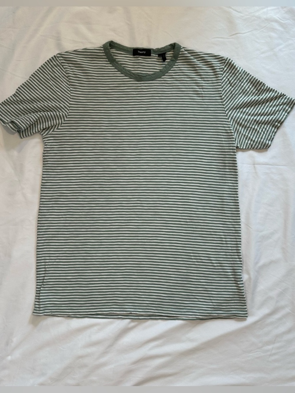 Theory Green Stripe T shirt